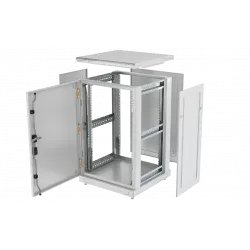 Шкаф телекоммуникационный напольный 19",24U(600x600), ШТ-НП-24U-600-600-М, передняя дверь металл ССД