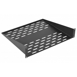 Полка перфорированная консольная  ПК-20-19"-2U-Ч чёрная ССД