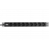 PH22-9D1-P ITK PDU 9 розеток нем. ст, 1U, шнур 2м вилка нем. ст ПВХ чер