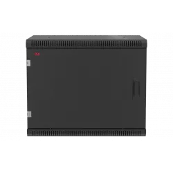 Шкаф телекоммуникационный настенный разборный черный 19”,9U(600x450), ШТ-НСр-9U-600-450-М-Ч дверь металл ССД