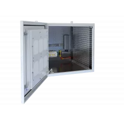 Шкаф климатический  навесной с комплектацией 19",12U(600x350), ШКТ-НВ-12U-600-350-КОМ-2