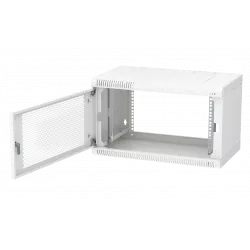 Шкаф телекоммуникационный настенный разборный 19”,6U(600x650), ШТ-НСр-6U-600-650-П дверь перфорированная ССД