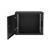 Шкаф телекоммуникационный настенный разборный черный 19”,9U(600x350), ШТ-НСр-9U-600-350-М-Ч дверь металл ССД