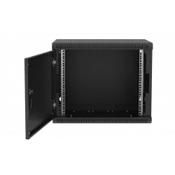 Шкаф телекоммуникационный настенный разборный черный 19”,9U(600x350), ШТ-НСр-9U-600-350-М-Ч дверь металл ССД