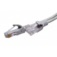 10-0140 SUPRLAN Патч-корд UTP 5e 4x2 26AWG (7x0.16mm) Cu LSZH серый 0,3м