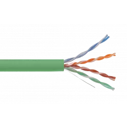 LC1-C5E04-122 ITK Кабель связи витая пара U/UTP, кат.5E 4x2х24AWG solid, LSZH нг(А)-HFLTx, 305м, зеленый