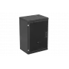 Шкаф телекоммуникационный настенный разборный черный 19”,18U(600x450), ШТ-НСр-18U-600-450-П-Ч дверь перфорированная ССД
