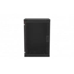 Шкаф телекоммуникационный настенный разборный черный 19”,18U(600x450), ШТ-НСр-18U-600-450-П-Ч дверь перфорированная ССД