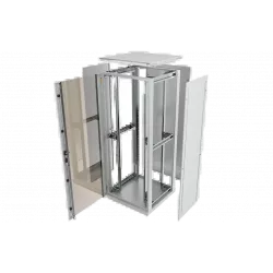 Шкаф телекоммуникационный напольный 19",24U(800x1000), ШТ-НП-24U-800-1000-С, передняя дверь стекло ССД