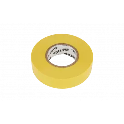 KR-09-2802 Изолента ПВХ KRANZ профессиональная, 0.18х19 мм, 20 м, желтая упаковка 10 роликов