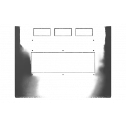 Шкаф телекоммуникационный настенный разборный черный 19”,9U(600x450), ШТ-НСр-9U-600-450-М-Ч дверь металл ССД